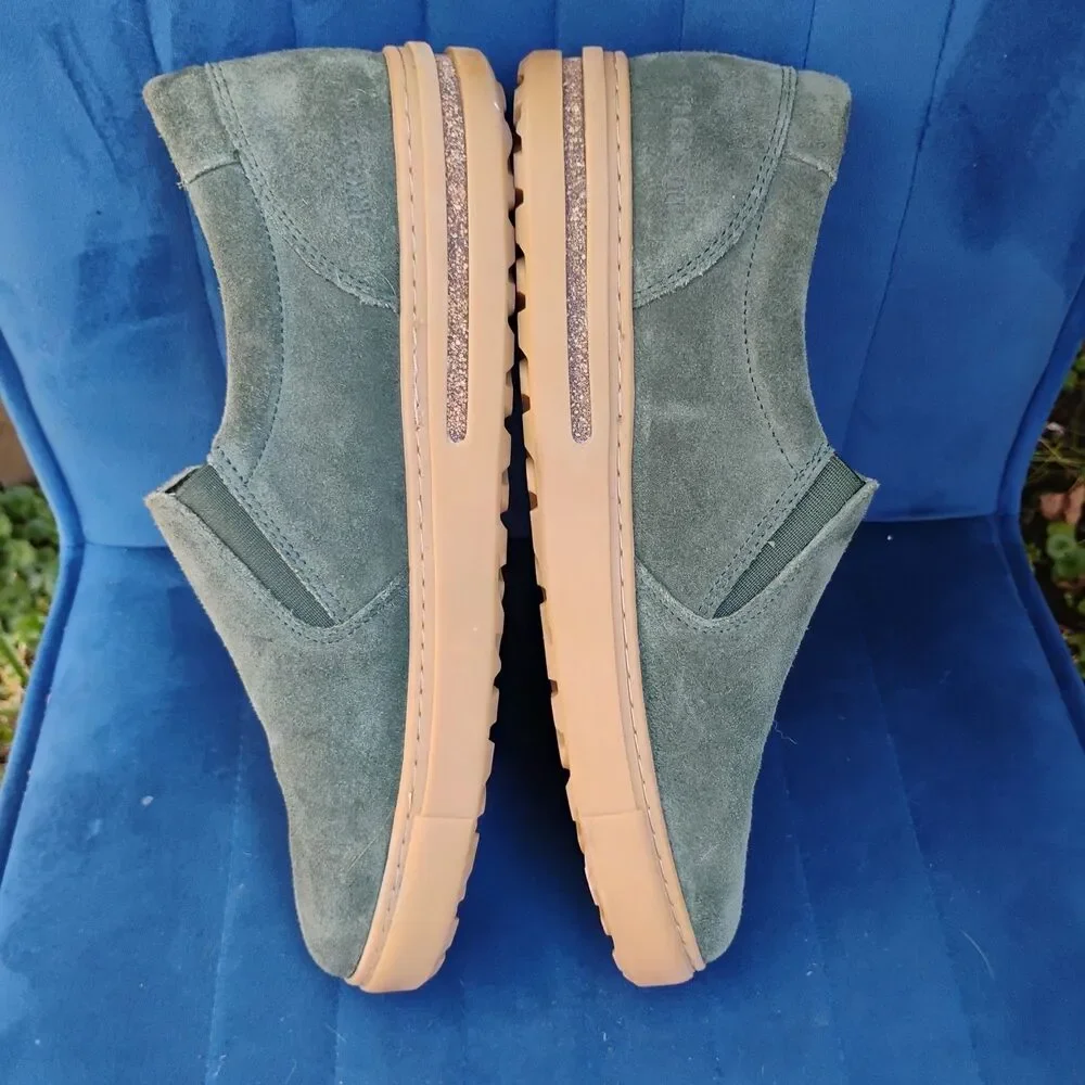 Birkenstock Oswego Suede Leather Slip On Shoes Thyme Green Size 42 M9 L11 Loafer